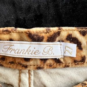 Frankie B leopard print jeans 27 velvet
